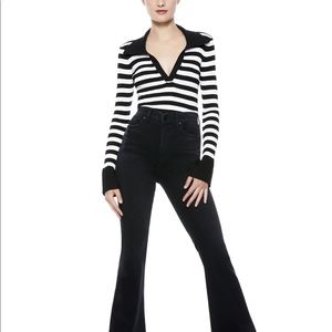 NWT Alice + Olivia Duralee Fitted Polo